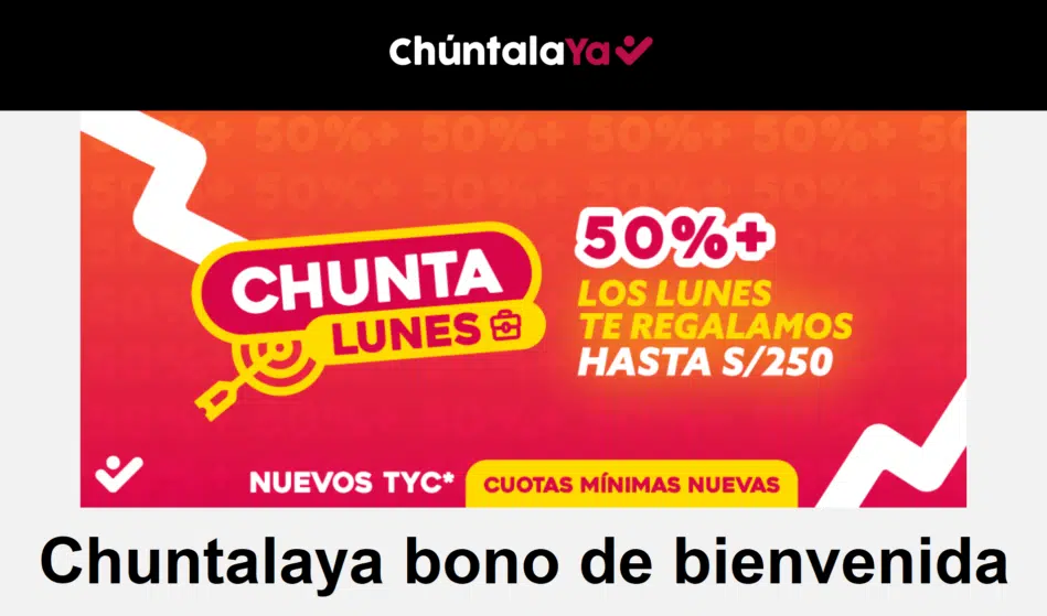 Chuntalaya bono de bienvenida