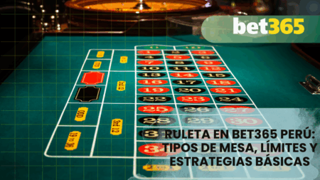 Ruleta en Bet365 Perú: tipos de mesa, límites y estrategias básicas